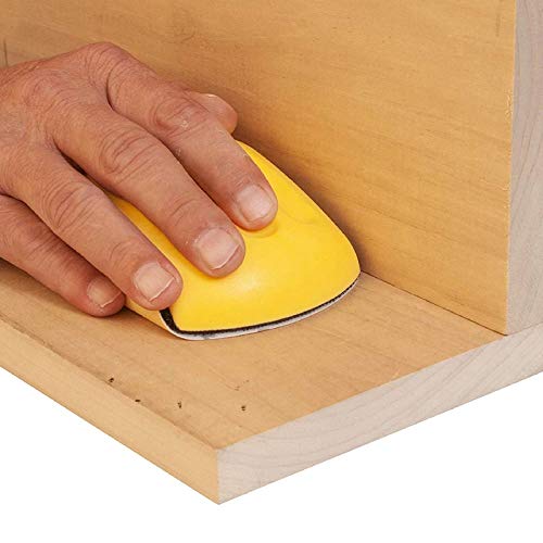 Digital Craft Digital Craft Handing Disc Holder Sandpaper Backing Polishing Pad Hand Grinding Block Hand Sanding Block 150mm 3Pc Holes Sandpaper Sanding Disc Sanding Paper with Hand Gloves  - Image 3