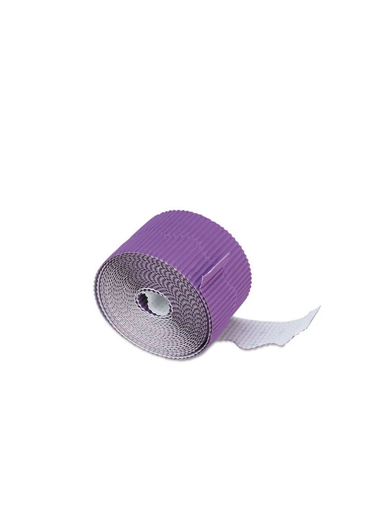 Terabyte Corrugated Display Borders for School Classroom Decorations,Border Rolls for Displays Border Rolls Corrugated Backing Paper for Wall Displays School (Width 10cm x  Length 15cm) Purple - Image 2