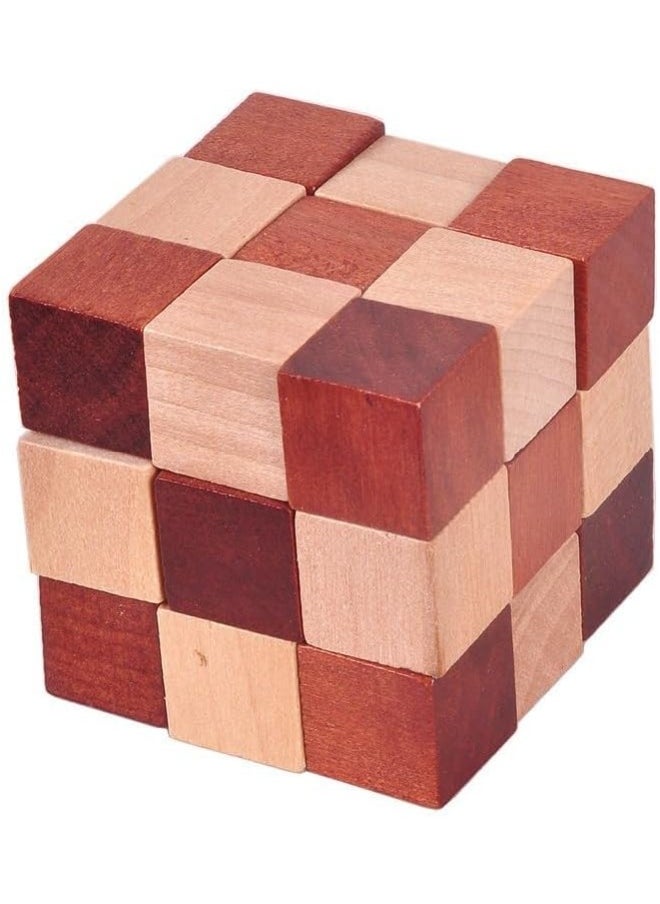 Generic - Wooden Brain Teaser Puzzles 6 Pack 3D Brain Teasers for Adults & Kids Educational and Fun Gift Ideas Mind Puzzles for Adults - Image 1