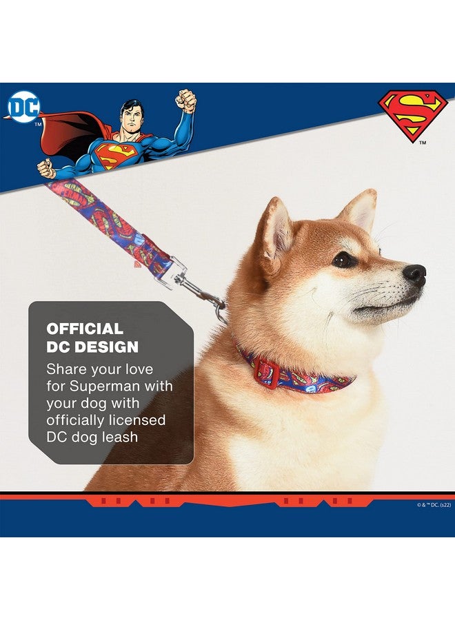 DC Comics Superman 6 Foot Dog Leash (72 inch) | Cute Red and Blue Dog Leash Easily Attaches to Any Dog Collar or Harness | 6 Ft Dog Leash with Superman Design - Image 2