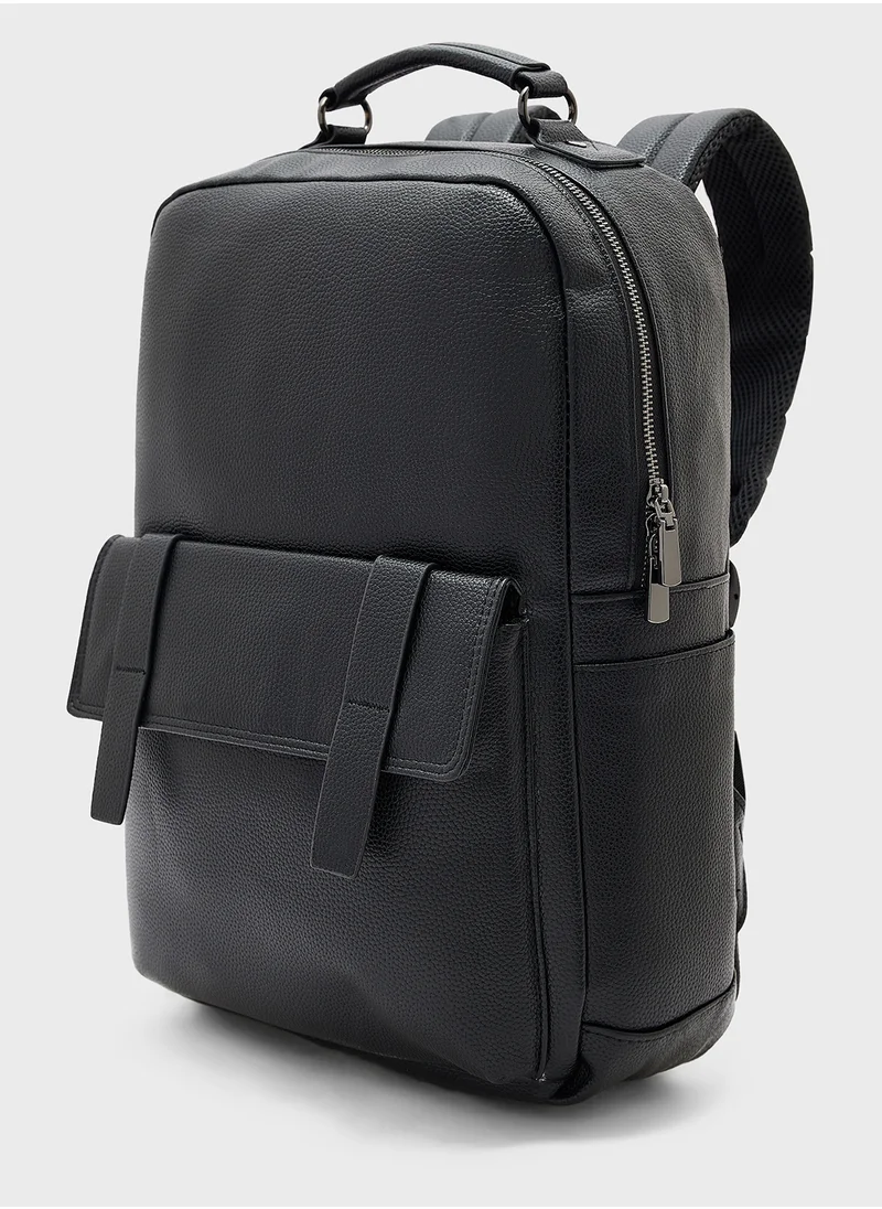 Robert Wood Premium Faux Leather Backpack