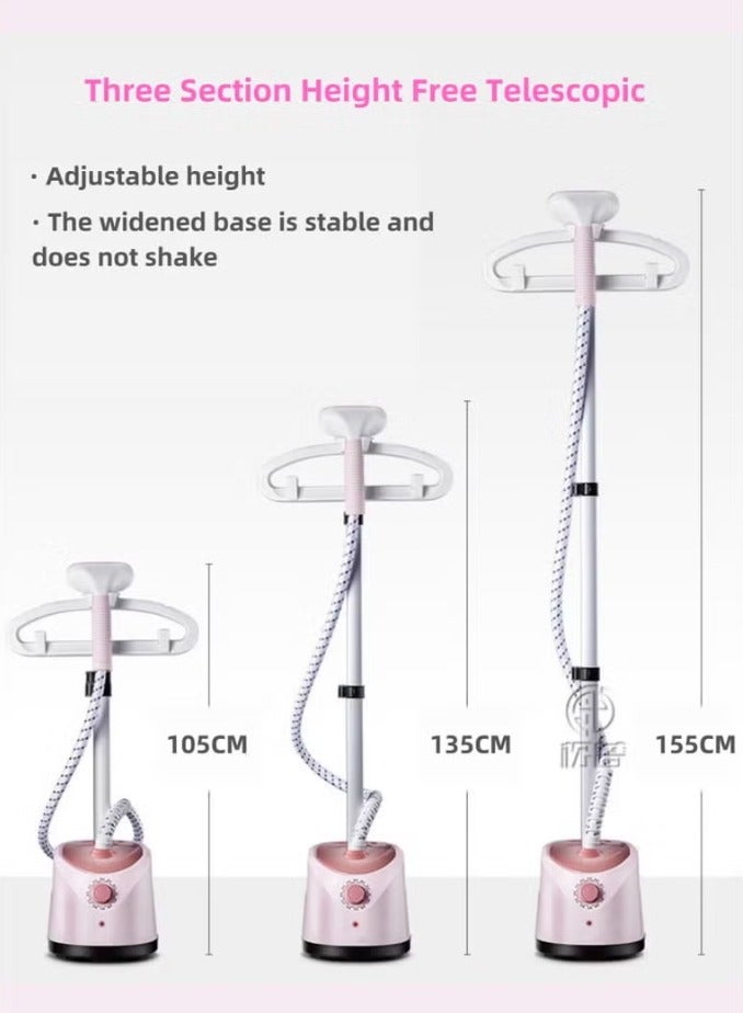 مكواة بخار كوايه بخار ، كوايه ملابس بخار قائمة بقدرة 2000 واط، 10 مستويات لضبط البخار، خزان مياه بسعة 2 لتر، بخار سريع في 30 ثانية - Image 2