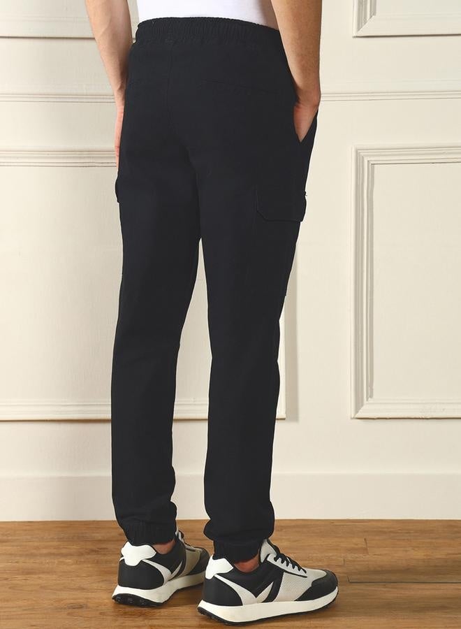 دينيس لينغو بنطلون رجالي أسود كارغو بقصة مريحة للراحة اليومية - Image 5