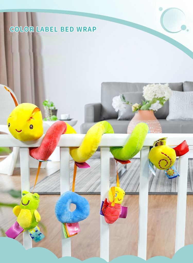 Infant Toys Baby Crib Revolves Around The Bed Stroller Playing Toy Crib Lathe Hanging Baby Rattles Mobile  - Image 3