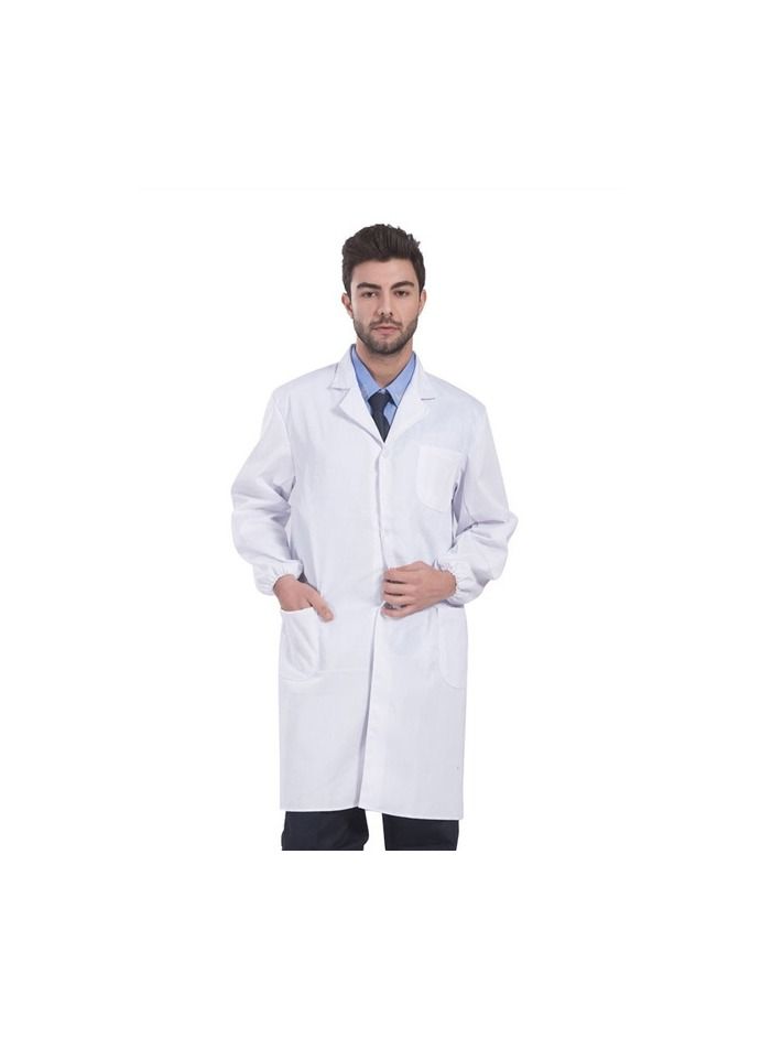 1-Piece Medical Uniform,Doctor Long Sleeve Coat,Men Women Overall Scrubs Lab Clothes,Size M - Image 1