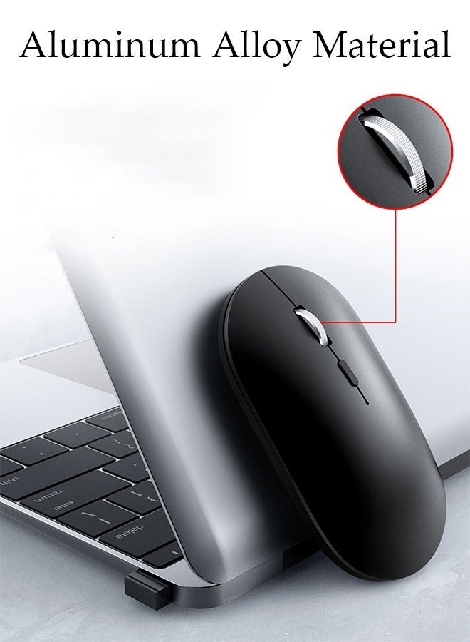 DUNISO Wireless Mouse, Slim Mouse Silent Mice Noiseless for Laptop with 2.4G USB Adapter Ultrafast Scrolling Portable Mouse Compatible with PC HP Lenovo ASUS Dell Smart TV - Image 3