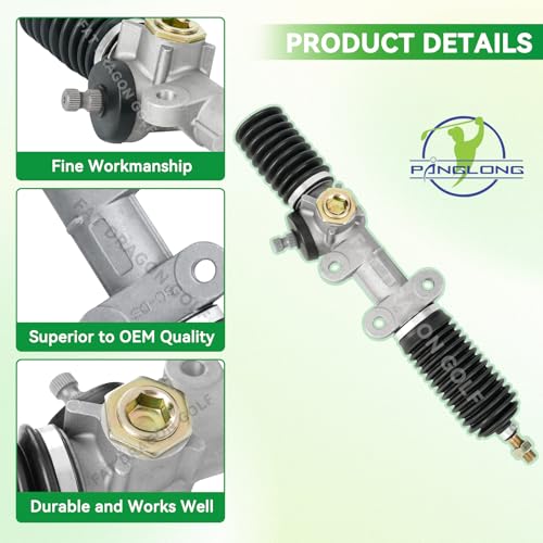 Panglong Club Car DS Steering Rack, Club Car Rack and Pinion, DS Steering Gear Box Suitable for 1984-Up Club Car DS, Carryall, and Turf G&E Golf Cart, OEM# 1012425, 1018783-02, 103601501, 101878302 - Image 3
