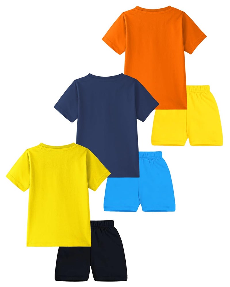 Kuchipoo Boys Regular Fit Cotton T-Shirts and Shorts Set (KUC-NSUT-139, 5-6 Years, Multi-Colored) - Image 2