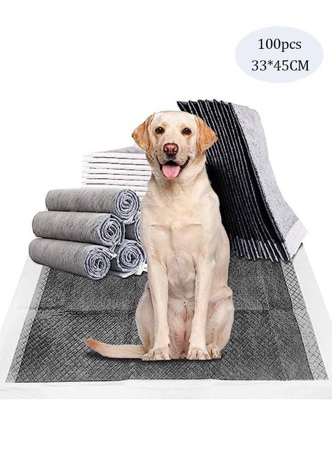 Generic - Upgrade Odor Control Extra Large Charcoal Pee Pads For Dogs 5 Layers Ultra Absorbent Dog Pee Pads Leak-Proof Puppy Training Pads Quick Dry Charcoal Puppy Pads 33*45 100pcs - Image 1