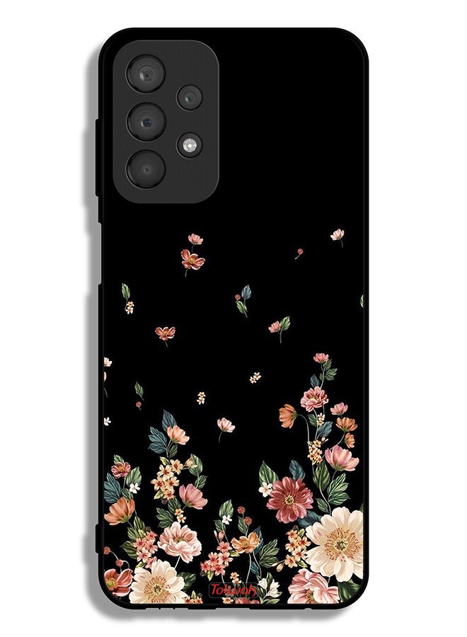 Tolwak غطاء حماية لهاتف سامسونج جالاكسي A23 4G مزخرف بزهور صغيرة في الأسفل - Image 1