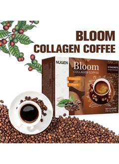 NUGEN Noggin Bloom Collagen Coffee Organic Collagen Drink for Body Slimming 10 Sachets 10g  - Image 2
