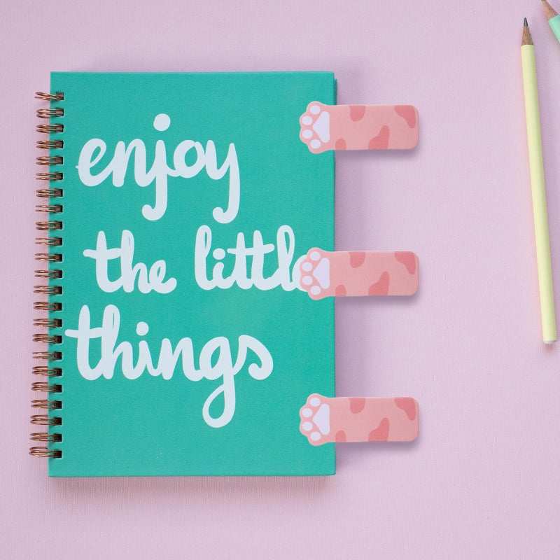 Paw Shaped Sticky Note Pads 6 Sets Colorful Self Stick Memo Paper Smooth Writing For School Office - Image 5