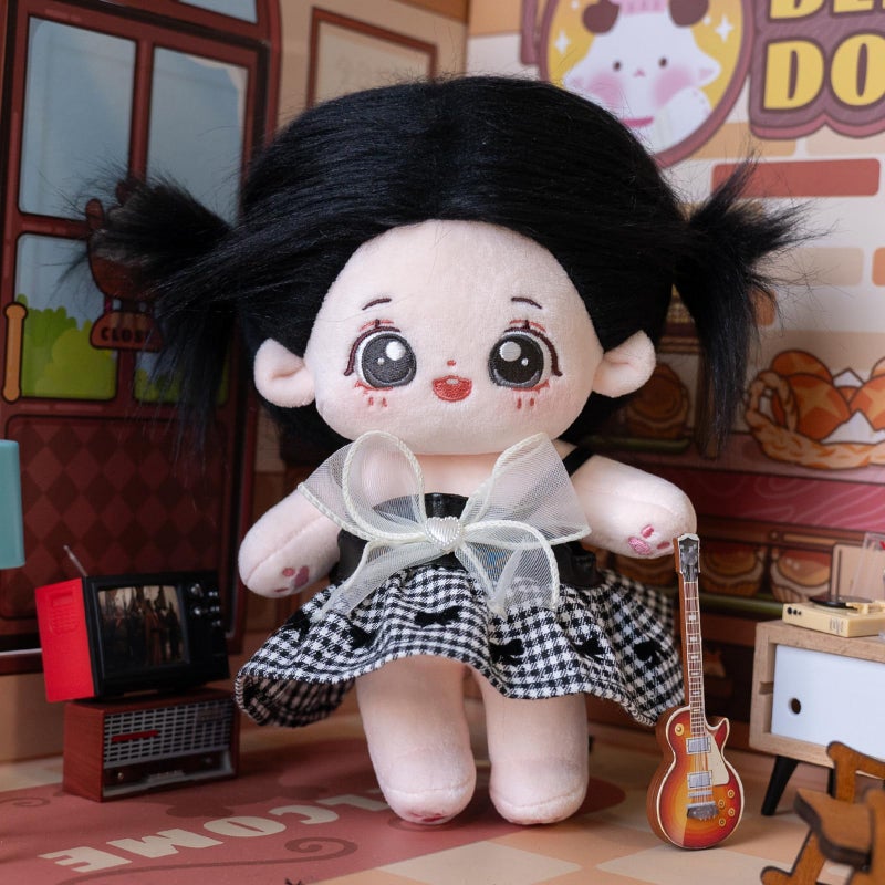 CALEMBOU Plush Doll, 20cm Cotton Doll with Skeleton, Cute Anime Plushies Soft Stuffed Dress Up Doll, Kawaii Plush Toys Rag Dolls with Clothes Gift for Girls(Doll&Clothes-XiaoWanzhi-A) - Image 3