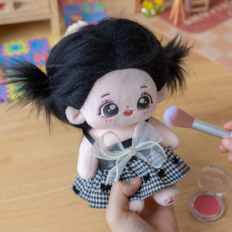 CALEMBOU Plush Doll, 20cm Cotton Doll with Skeleton, Cute Anime Plushies Soft Stuffed Dress Up Doll, Kawaii Plush Toys Rag Dolls with Clothes Gift for Girls(Doll&Clothes-XiaoWanzhi-A) - Image 4