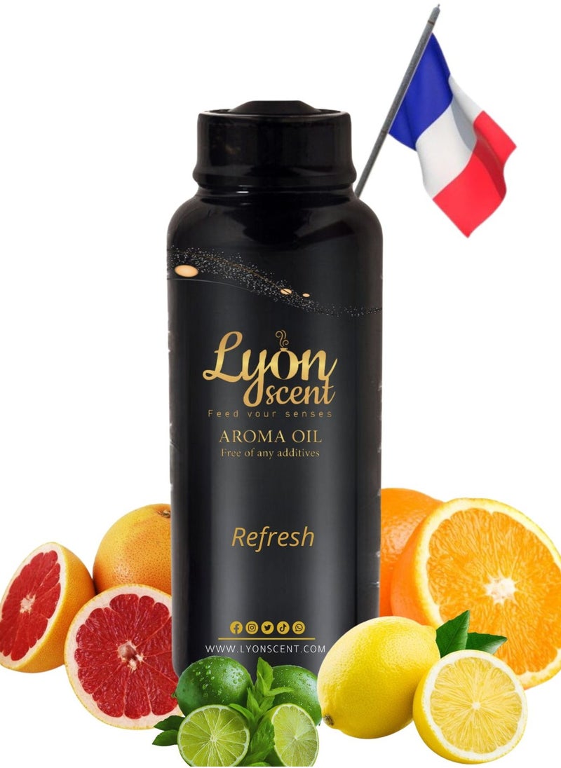 LYON SCENT - Lyon Scent Aroma Oil, 100% Pure Oil, Perfume for Air Freshener, Diffuser Aroma, Fragrance Oil, Air Freshener Oil refill, Essential Scented Oil, Luxurious Scent (REFRESH) - Image 1