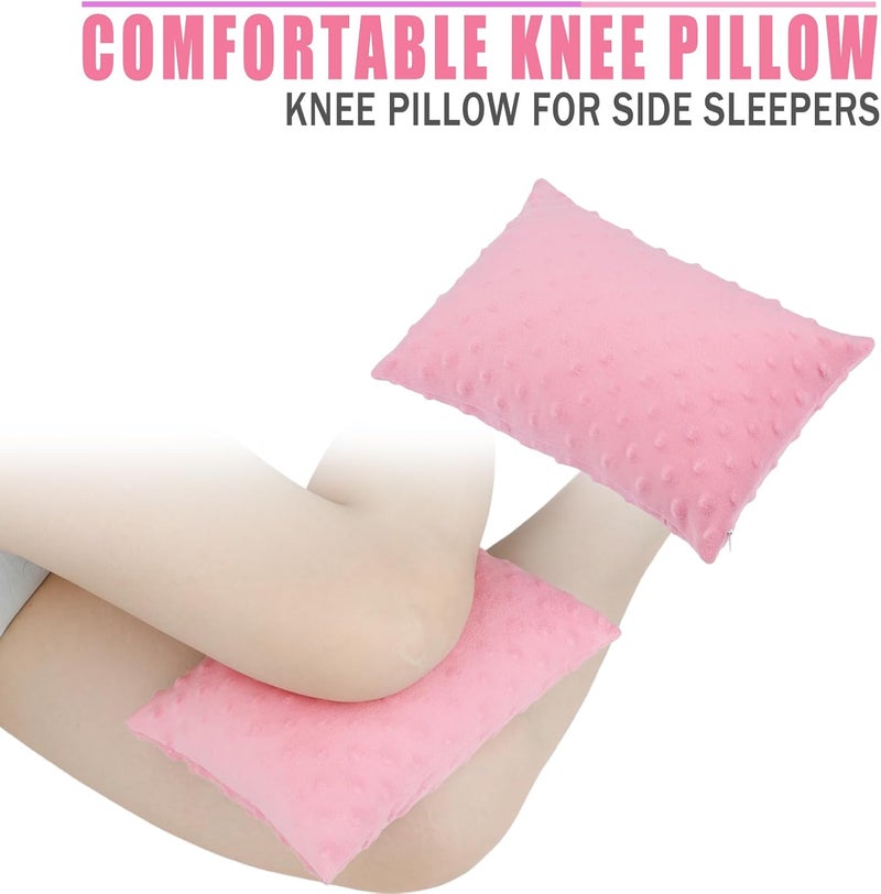 HapiPoppy Soft Knee Pillow Leg Pillows 11" x 7.8" Small Hip Support Pillows Between Legs for Side Sleepers Sciatica Joints Pain Relief Machine Washable Post Surgery Cushion Gifts, Minky Dot Coral - Image 4
