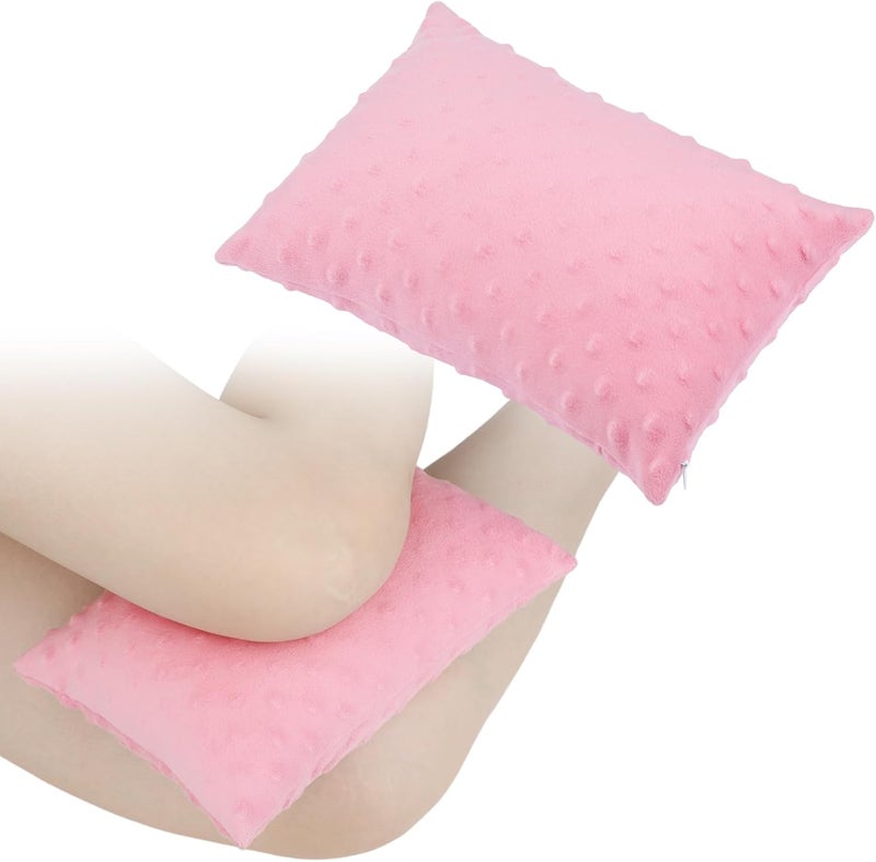 HapiPoppy Soft Knee Pillow Leg Pillows 11" x 7.8" Small Hip Support Pillows Between Legs for Side Sleepers Sciatica Joints Pain Relief Machine Washable Post Surgery Cushion Gifts, Minky Dot Coral - Image 1