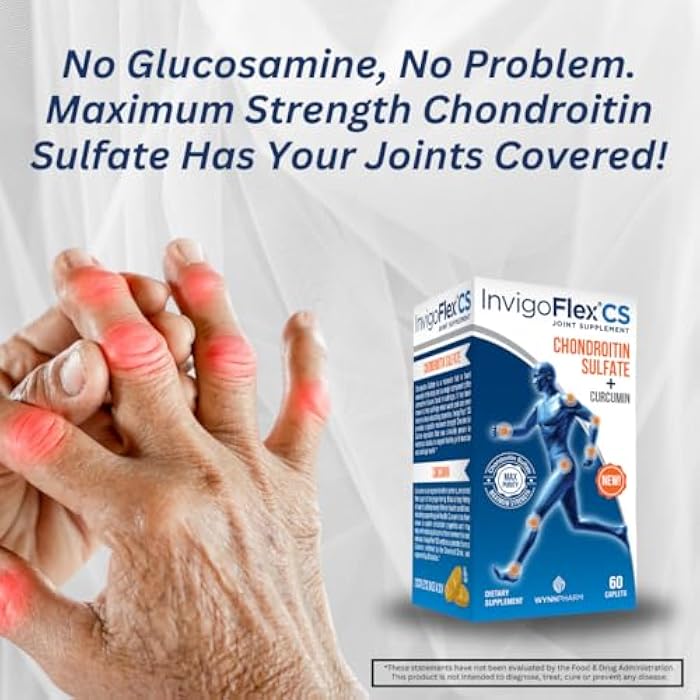 INVIGOFLEX® CS - Chondroitin Sulfate with Turmeric Curcumin Non GMO for Knee, Hand, Back & Hip Premium Joint Supplement - Image 5