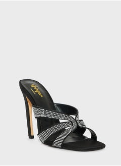 Ginger Embellished  High Heel Mules  - Image 2