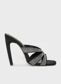 Ginger Embellished  High Heel Mules