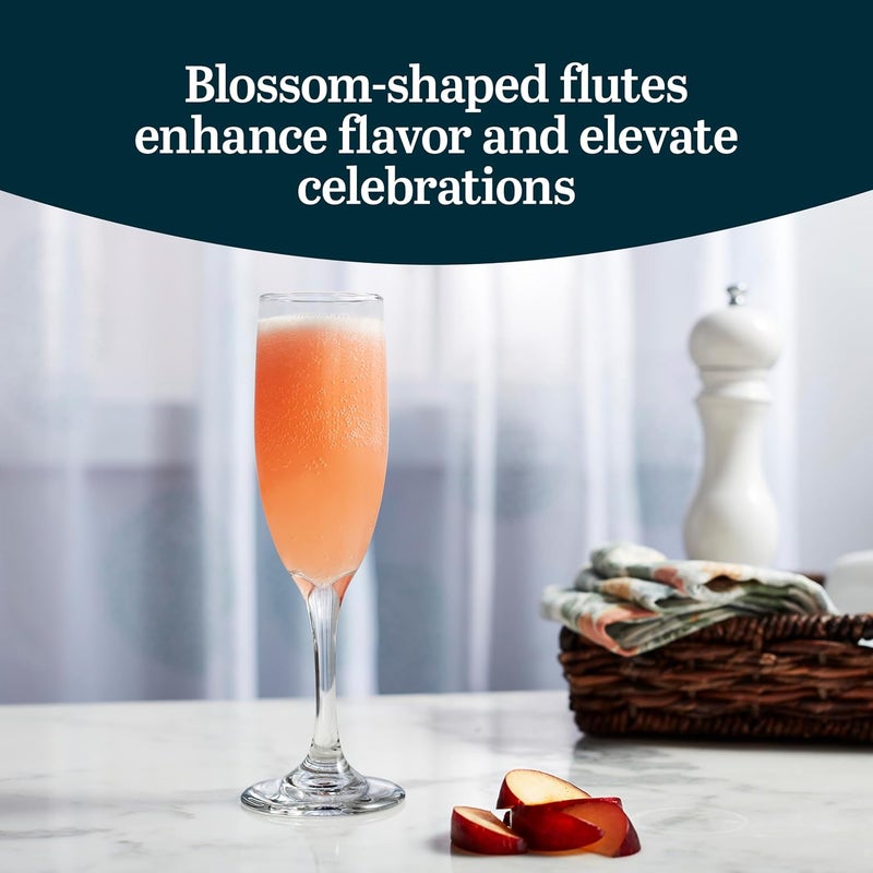 Libbey Catawba Champagne Flute Glasses Set of 12 - 6 oz Clear Glass for Sparkling Wine and Mimosas - Image 2