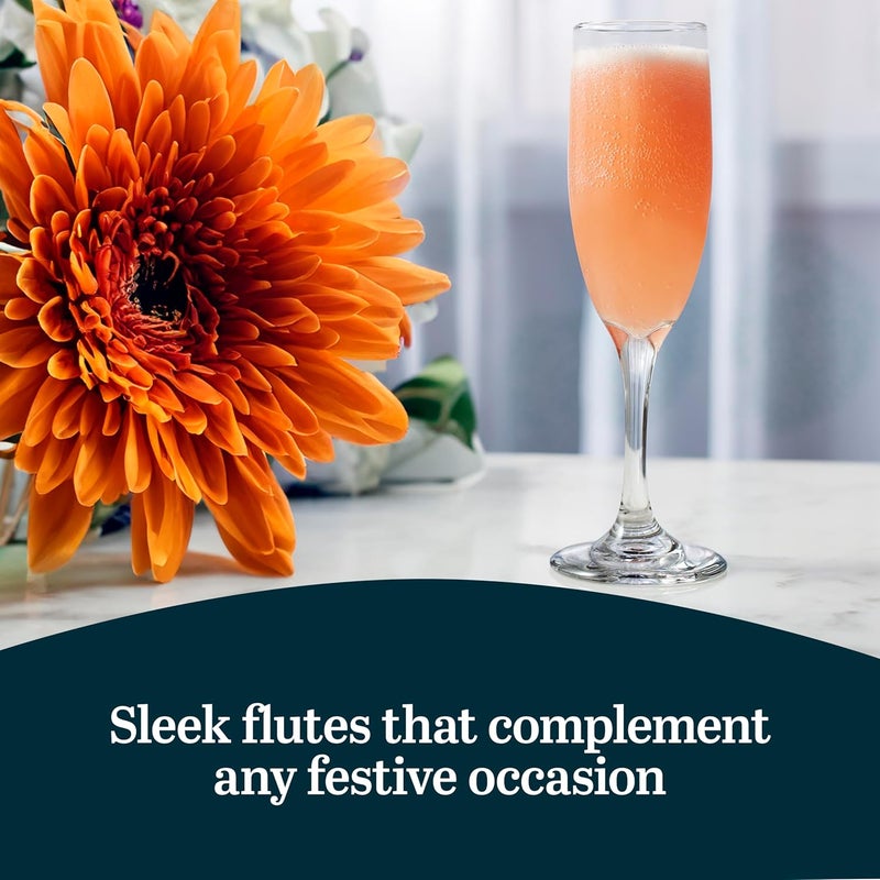 Libbey Catawba Champagne Flute Glasses Set of 12 - 6 oz Clear Glass for Sparkling Wine and Mimosas - Image 5