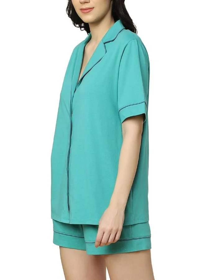 ترايامف Triumph 100% Oraganic Cotton Psk Boyfriend Short Set Turquoise