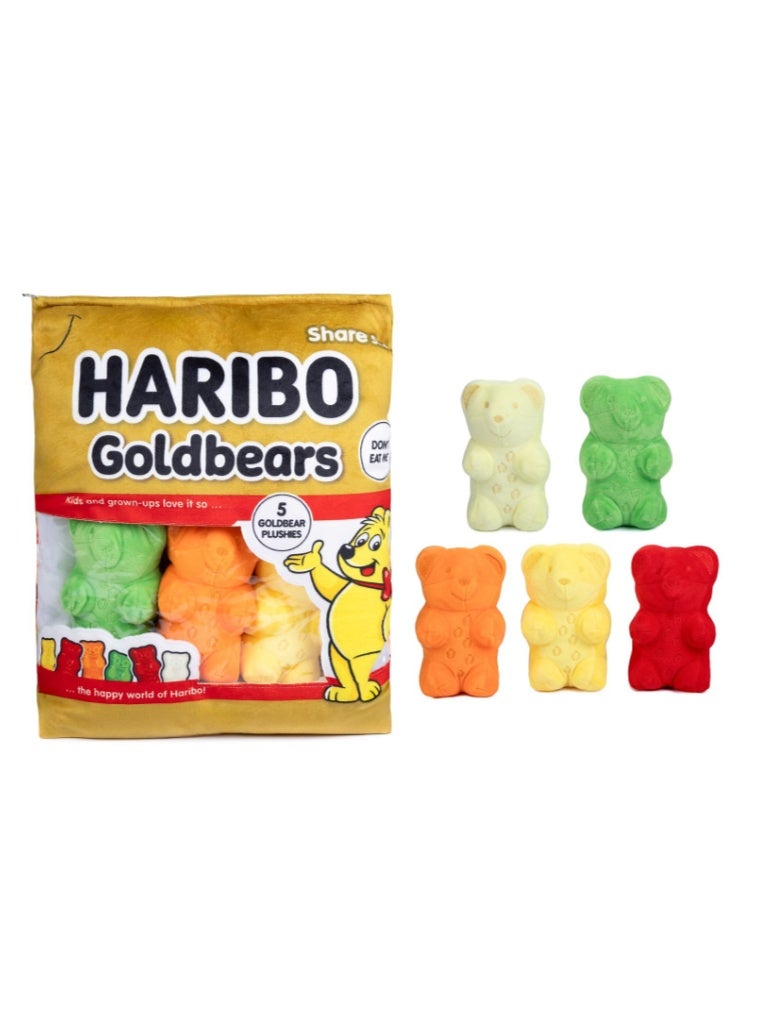 HARIBO Goldbear Plush Snack Bag Large Soft Toy for Kids & Collectors