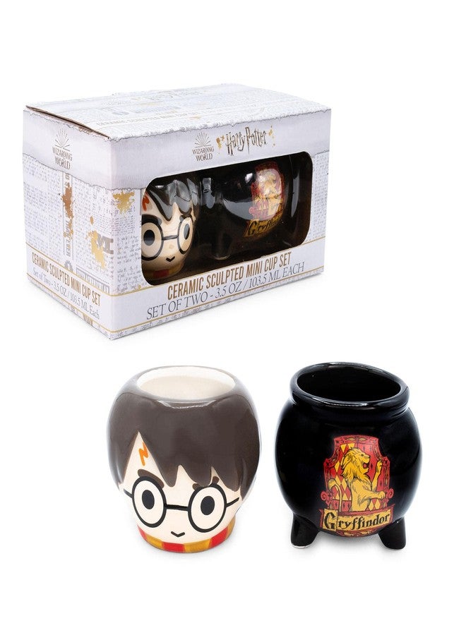Silver Buffalo Harry Potter Chibi Harry & Cauldron Sculpted Ceramic Mini Mugs | Set of 2 - Image 3