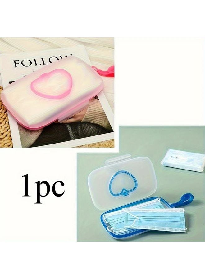 Pastel Pink Wet Wipe Dispenser Box With Clear Window And Heart Shaped Lid - Image 4