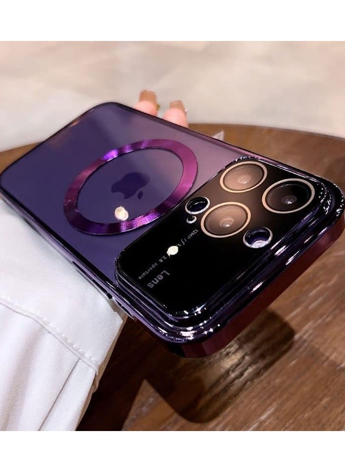 A.M Window Glass Lens Camera Protector, Magsafe Compatible, Clear Hard Magnetic Phone Cases, Clear Luxury Slim Cover - Image 4