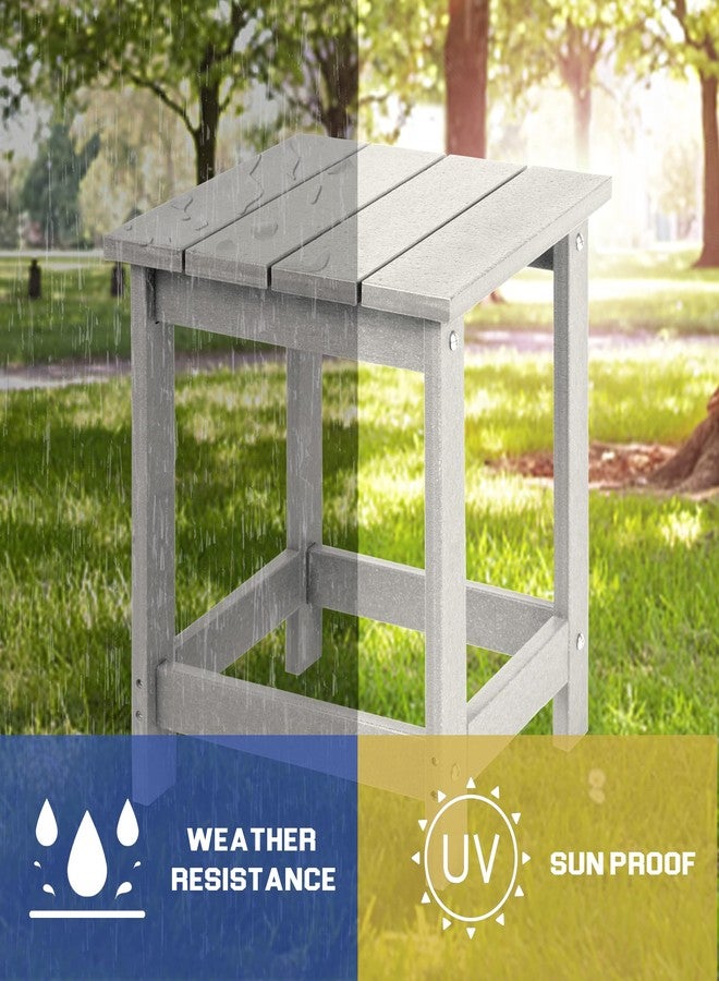 LZRS Adirondack Square Outdoor Side Table, Pool Composite Patio Table,HDPE End Tables for Backyard,Pool, Indoor Companion, Easy Maintenance & Weather Resistant(Sand) - Image 3