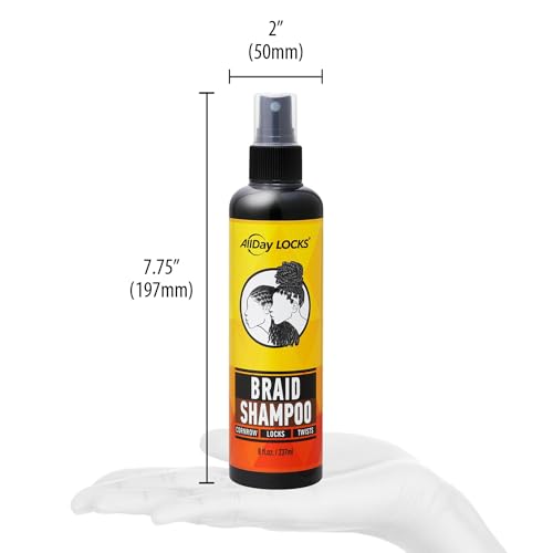 AllDay Locks Braid Shampoo (8 oz) | Cleansing & Refreshing Rinse-Free Formula | No Itching or Dryness | Refresh & Invigorate Braids, Locks, Twists, Cornrows | 8 oz - Image 2