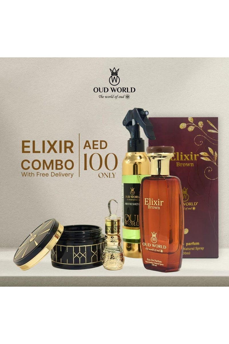 Oud World Combo – Gift Set w/ Perfume, Bakhoor, Silk Musk Attar (Elixier) - Image 2
