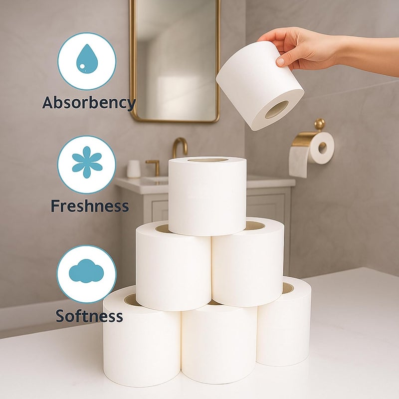 Softouch 2 Ply Toilet Paper Tissue Roll Family Pack 6-in-1 (230 Sheets Per roll) - Image 3