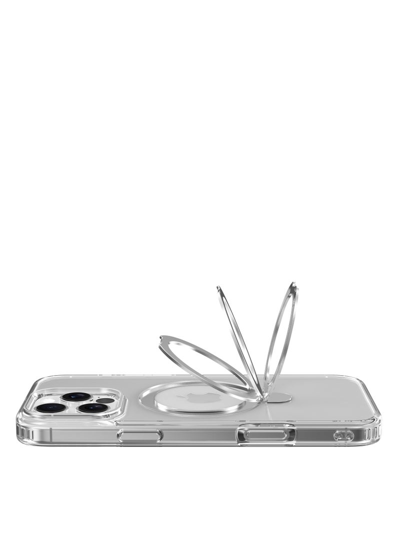 devia MagSafe Clear iPhone 16 Pro Case with 2-in-1 Magnetic Grip and Stand [iPhone 16 Pro Case] ​​Drop tested from a height of 2 meters; made of premium TPU+PC material with a built-in metal magnetic stand - Image 4