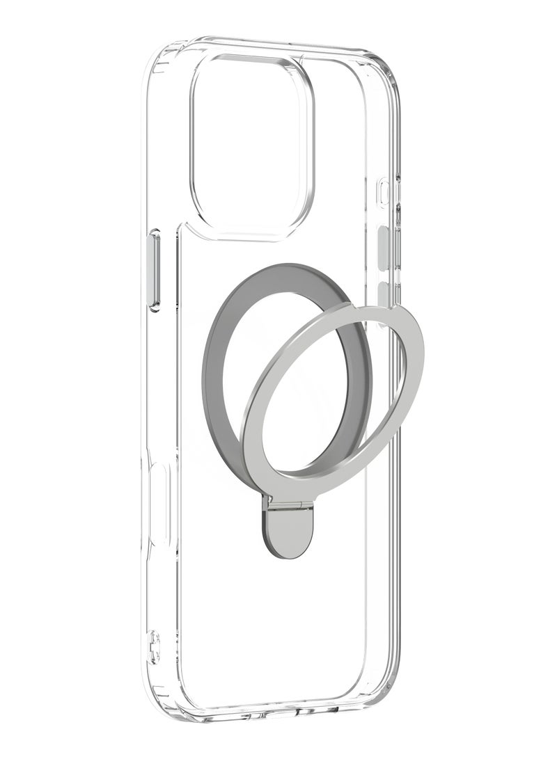devia MagSafe Clear iPhone 16 Pro Case with 2-in-1 Magnetic Grip and Stand [iPhone 16 Pro Case] ​​Drop tested from a height of 2 meters; made of premium TPU+PC material with a built-in metal magnetic stand - Image 3