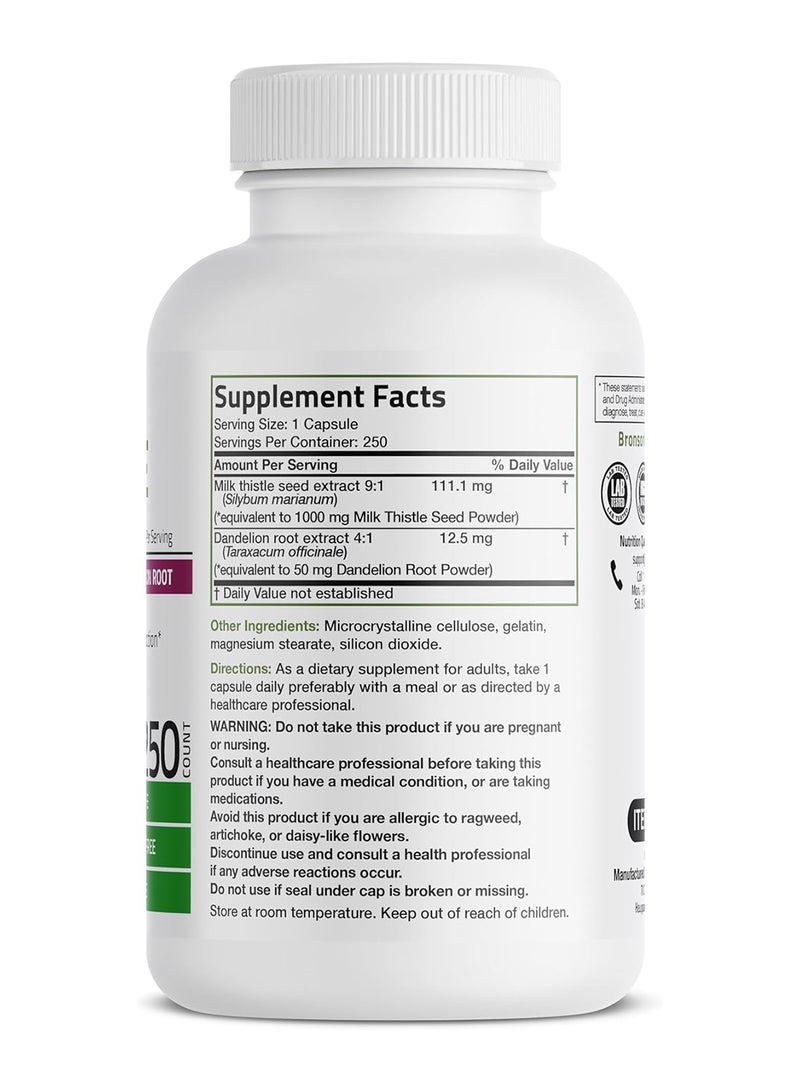 برونسون شوك الحليب 1000 ملجم 250 كبسولة - Image 2