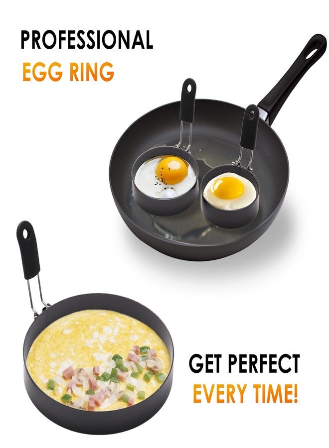 Yevior 6 Pack Eggs Ring,3 Size Cooker Rings For Frying Shaping Cooking Eggs,Pancake Ring Molds Kitchen Gadgets Omelette Cooking Rings (6Pack) - Image 3