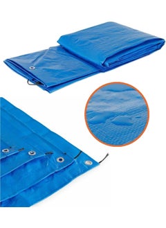 Edoplast 2x6 Meters Blue Size PVC Tarpaulin Ready Made Tent Canopy Waterproof Awning Protective Protection Cover Encapsulated  - Image 1