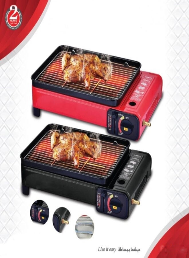 ال سي شواية غاز محمولة مع تحكم قابل للتعديل في اللهب للطهي في الهواء الطلق - Image 2