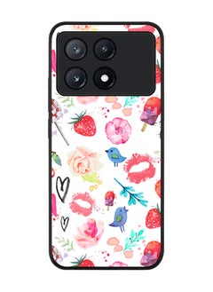 Stylizedd Rugged Black Edge Case for Xiaomi Poco X6 Pro, Slim fit Soft Case Flexible Rubber Edges Anti Drop TPU Gel Thin Cover -  Summer Fever  - Image 1