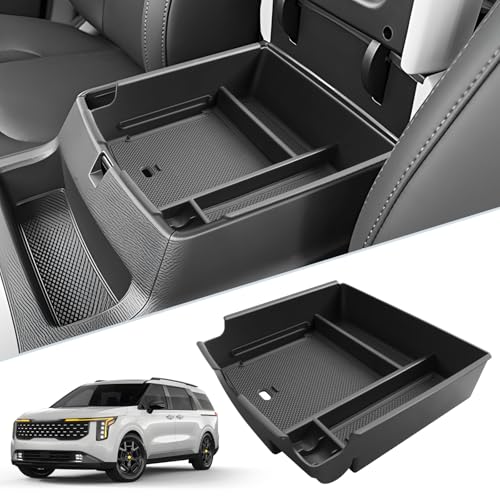 SKTU for 2025 2026 Kia Carnival Center Console Organizer for 2025 2026 Kia Carnival LXLXSEXSXSX Prestige Console Tray Kia Carnival 2025 2026 Accessories Armrest Storage Box with Coins Holder - Image 1