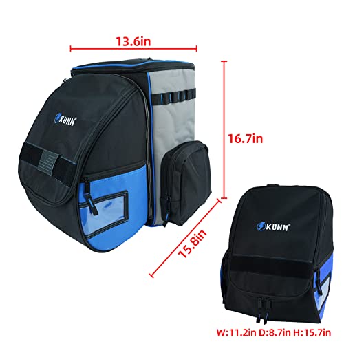 KUNN Welding-Backpack Multifunction Helmet-Bag - Ultimate Equipment Bag with Cotton Protective Lining for Electrician Blue - Image 5
