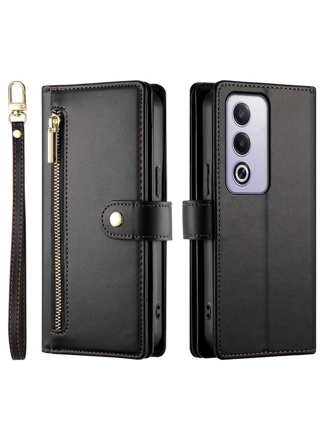 اس-توب جراب هاتف OPPO A3 Pro Global مع محفظة جلدية بتسع فتحات للبطاقات وسحاب - Image 2