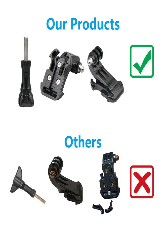 Haoyou Rust Resistant J-Hook Buckle Mount Kit Compatible with Gopro，Vertical Surface J-Hook Mount and Long Thumb Screws for Gopro Hero 12 11 10 9 8 7 6 5 4 3+ 3 (6pcs) - Image 3