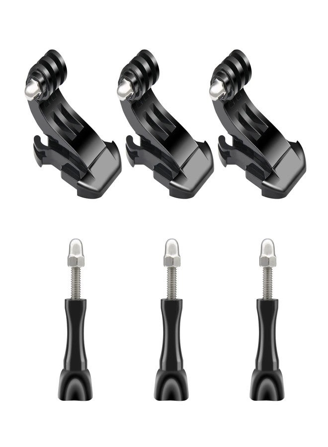 Haoyou Rust Resistant J-Hook Buckle Mount Kit Compatible with Gopro，Vertical Surface J-Hook Mount and Long Thumb Screws for Gopro Hero 12 11 10 9 8 7 6 5 4 3+ 3 (6pcs) - Image 1