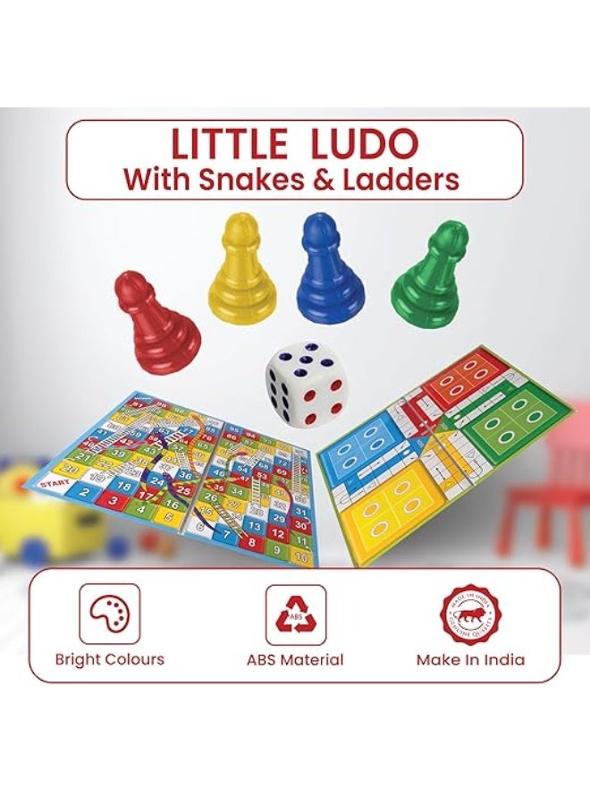 راتاناز لعبة راتنا الكلاسيكية الاستراتيجية، لعبة السلم والثعبان مع لودو 2 في 1، مناسبة لرجل الأعمال الصغير (متعددة الألوان)، من عمر 5 سنوات فما فوق - Image 3