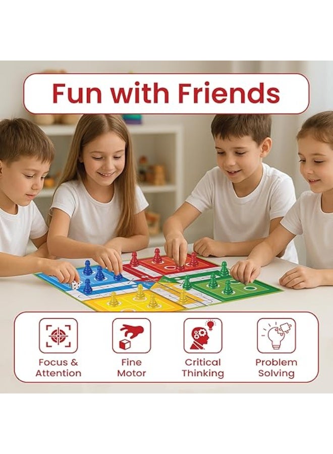 راتاناز لعبة راتنا الكلاسيكية الاستراتيجية، لعبة السلم والثعبان مع لودو 2 في 1، مناسبة لرجل الأعمال الصغير (متعددة الألوان)، من عمر 5 سنوات فما فوق - Image 2