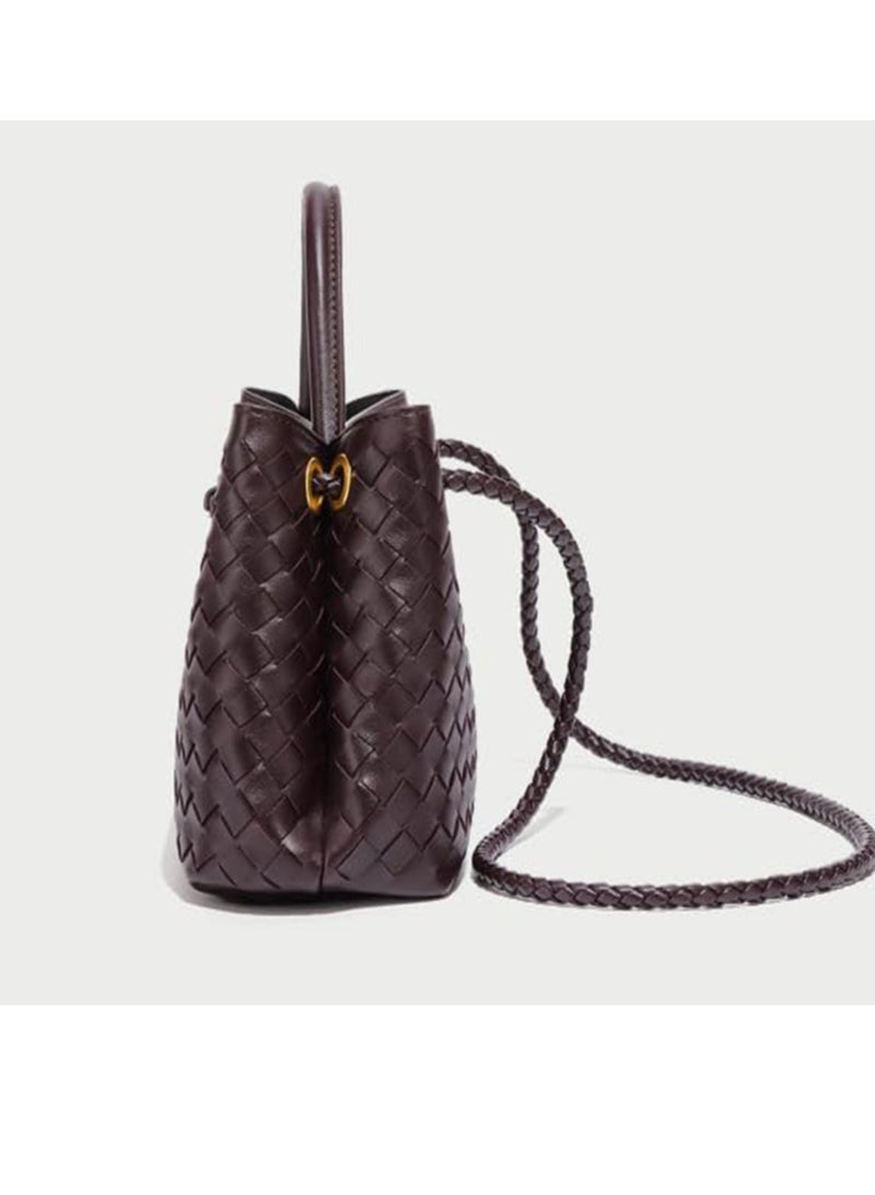 Woven Hobo Bags for Women Fashion Leather Woven Tote Shoulder Bag Purses Tote Handbag  - Image 3